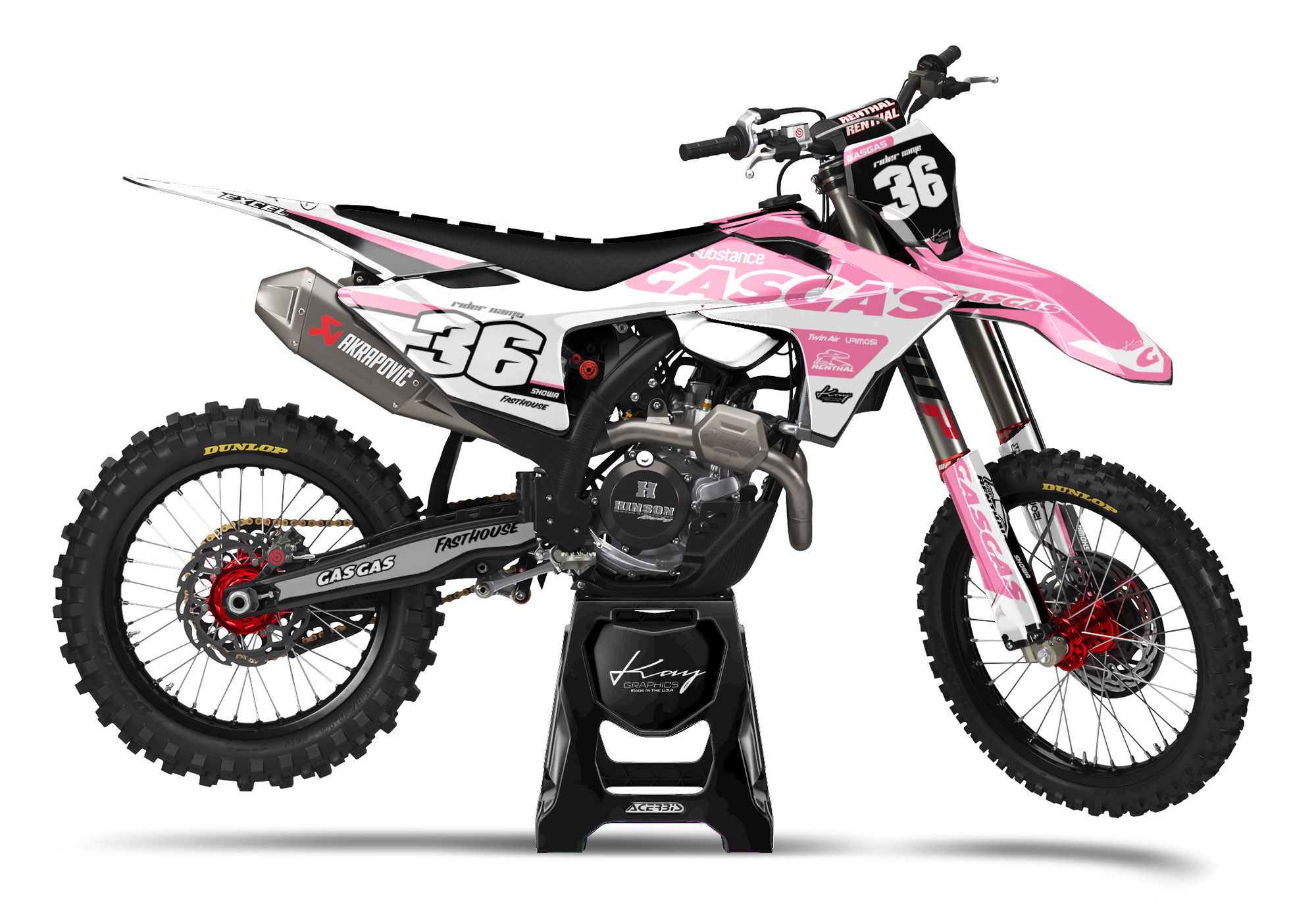GasGas Motocross Graphics Kit Dirt Bike- Jota Pink