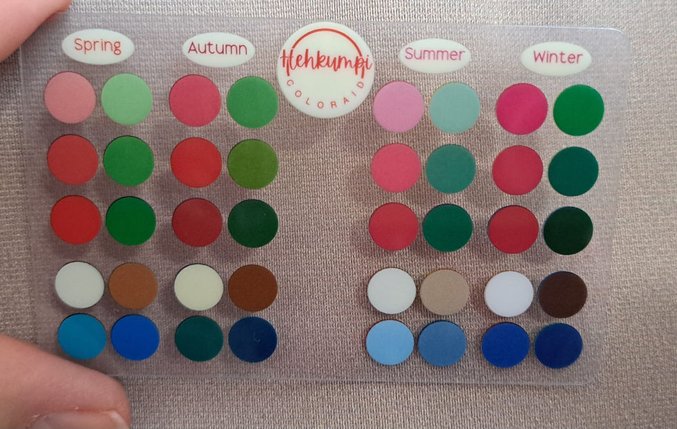 värianalyysi viileä beige värikartta