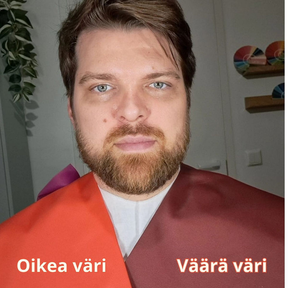 tuo oikeat värit kasvojen lähelle