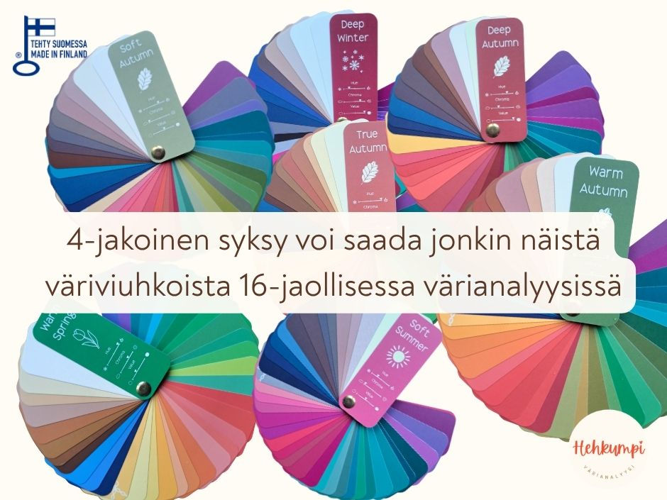 4-jakoinen syksy 16-jakoisessa värianalyysissä