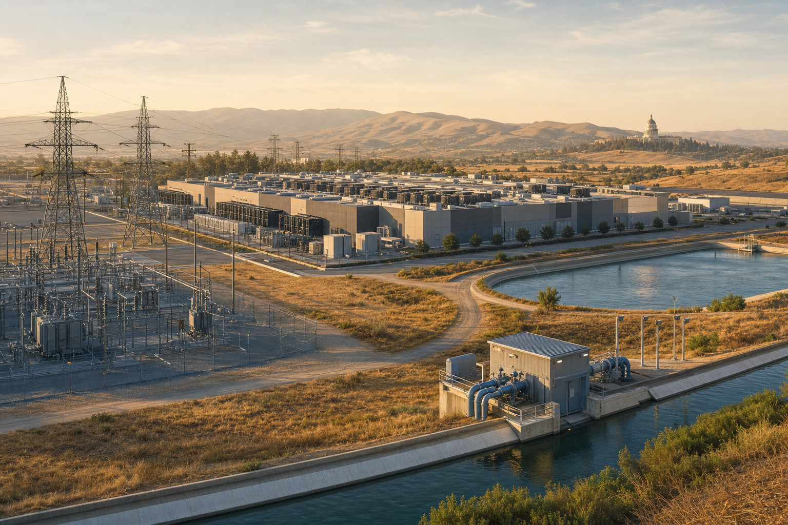 California Signs Data Center Rules on Power Costs, Water Use and Grid Upgrades