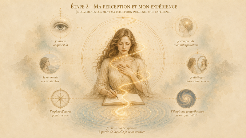 Étape 2 - Ma perception et mon expérience : observer sa perception, sa perspective et sa compréhension