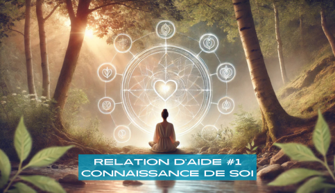 Cette image illustre la quête de la connaissance de soi dans un cadre naturel et apaisant. Au cœur d'une forêt baignée de lumière douce, une femme est assise en pleine réflexion, entourée de symboles subtils qui flottent autour d’elle, évoquant ses pensées et émotions. L’environnement, avec ses arbres majestueux et son ruisseau tranquille, symbolise la profondeur intérieure et la connexion avec soi-même. Cette scène invite à une exploration introspective, rappelant l'importance de s'accorder un moment de pause pour observer et comprendre ses ressentis et besoins. L'image transmet ainsi une ambiance de paix et d’harmonie, propice au voyage intérieur et à l’épanouissement personnel.