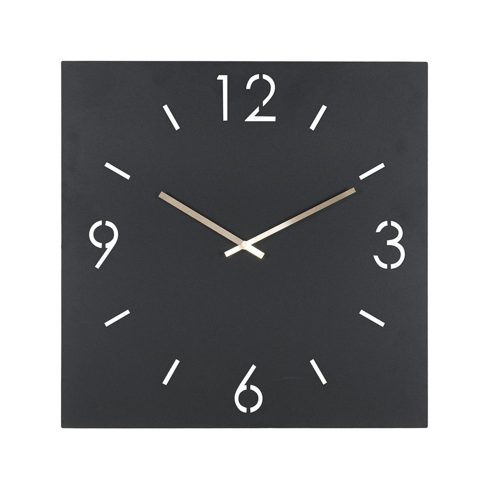 Thumbnail: TIME 80 x 80 Klok - Zwart
