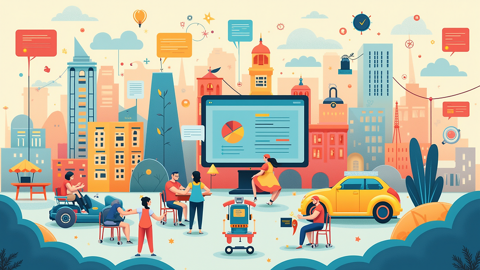 Close-up view of a colorful infographic illustrating storytelling techniques