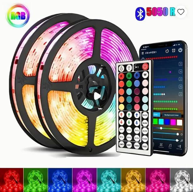 1set Bluetooth LED Light Strip RGB Music Synchronous Colour Change