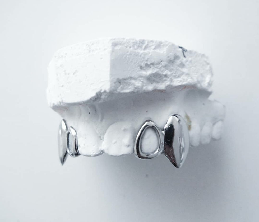 Miniature : Grillz Vampire (Dent longue et pointue) Argenté ou Doré