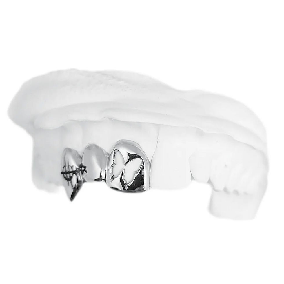 Miniature : Grillz Formes Simples et Lettres personnalisées au choix Argenté ou Doré