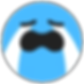 A blue emoji face with eyes closed and large tears streaming down. It conveys a strong feeling of sadness or crying intensely.