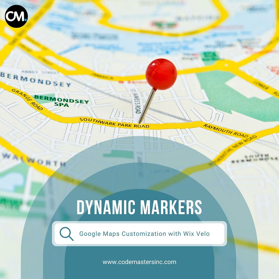 illustration of Google Maps Customization with Wix Velo