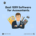 Illustration blue background text Best 1099 Software for Accountants