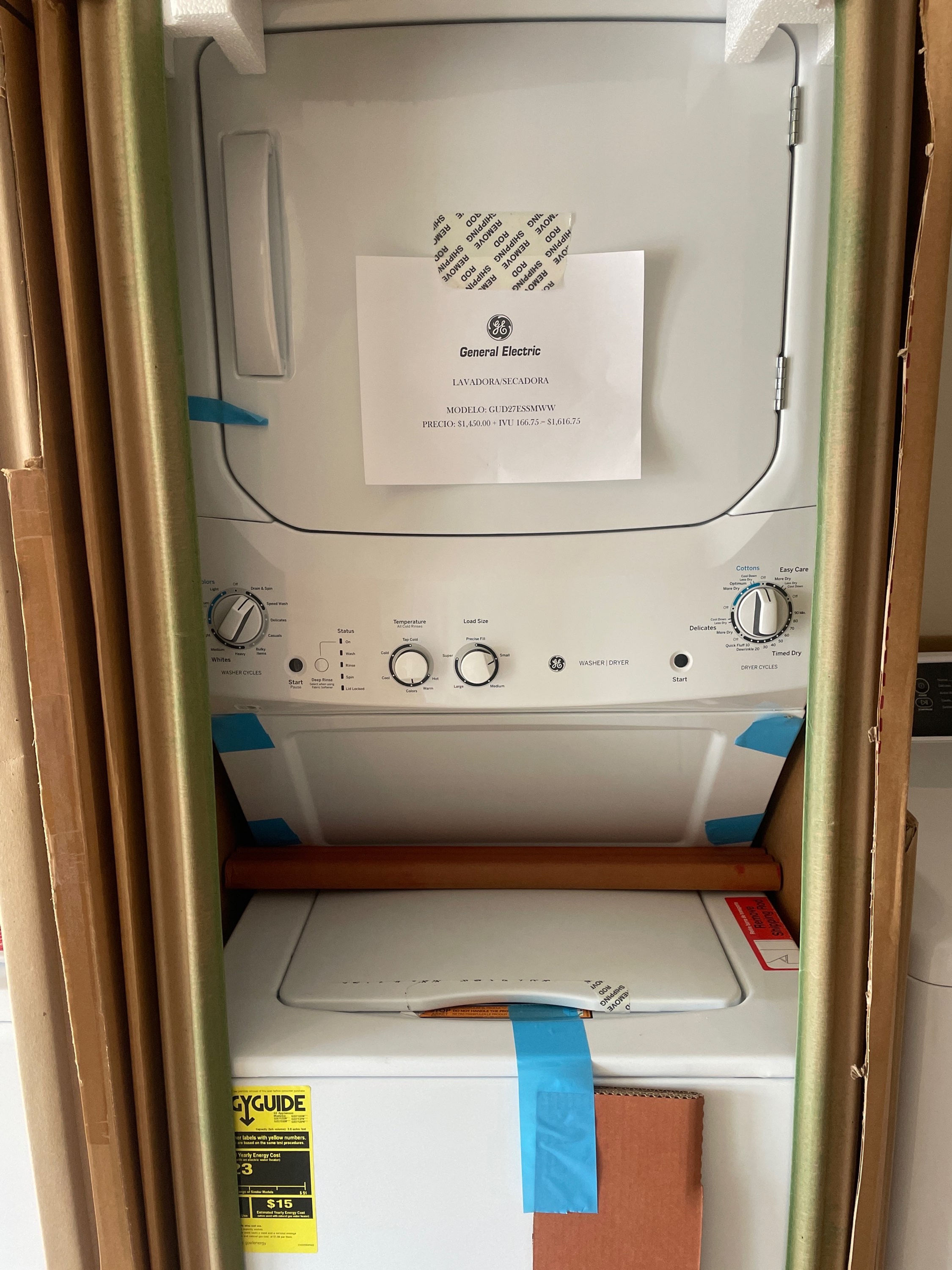 Combo Dryer & Washer  GENERAL ELECTRIC 