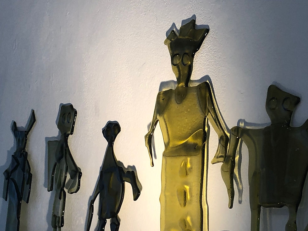 Glass Bottle Figures