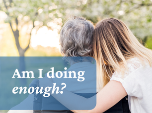 Adult daughter embracing elderly parent outdoors, reflecting caregiver support, emotional connection, and questions about doing enough for an aging parent