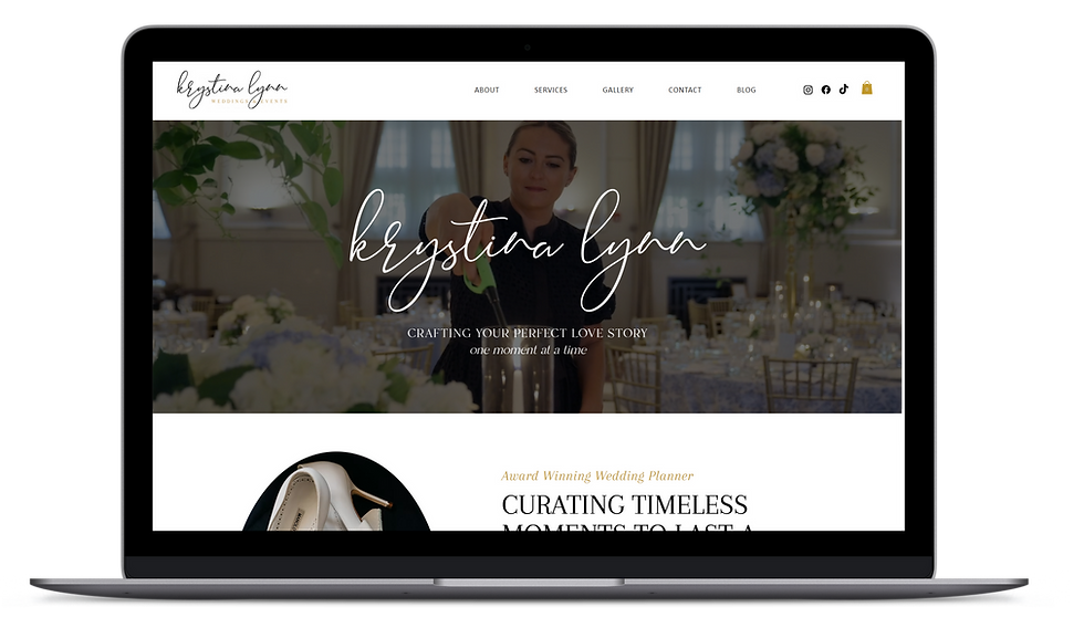 Web design for a wedding planner in Ferndale Michigan example of custom website for Oakland County service based business