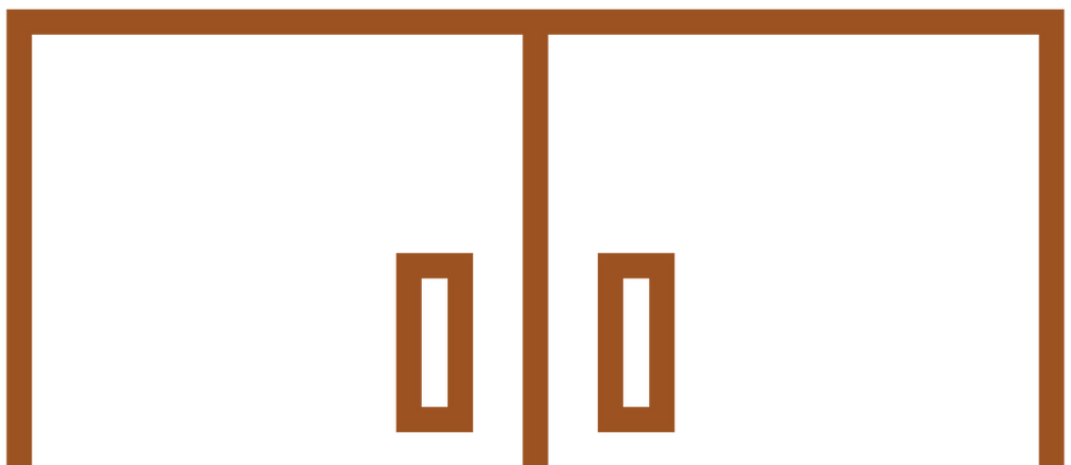 Simple cabinet door icon representing custom cabinet door options from Mid Michigan Wood Specialties