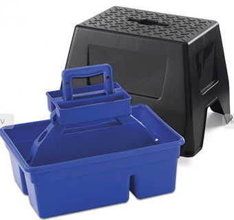 DURATOTE STOOL AND TOTE BOX - BLUE