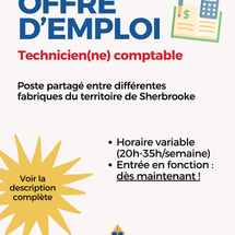 Offre d'emploi - Technicien(ne) comptable