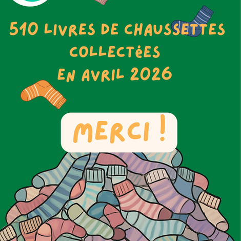 Retour sur la collecte de chaussettes pour le Mois de la Terre