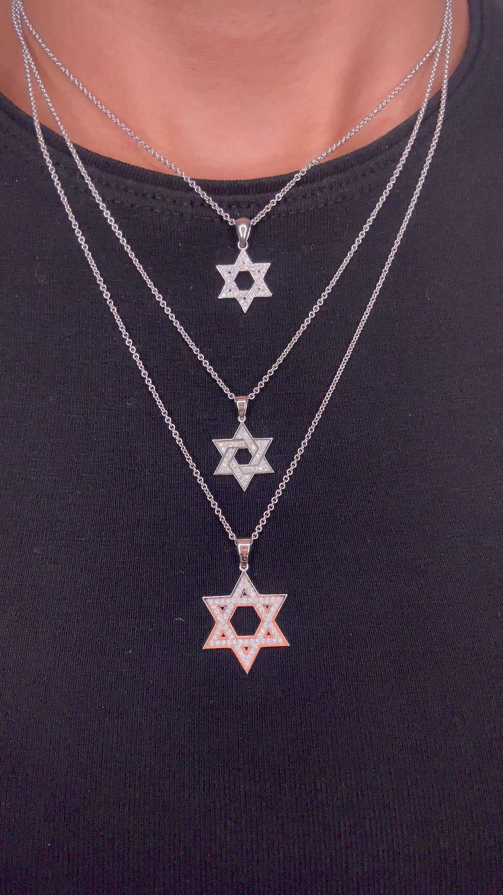 תמונה ממוזערת: שרשרת יהלומים מגן דוד - בארי
