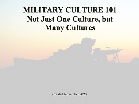 Military Culture 101 Class