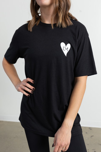 Tシャツ・カットソー LMC HEART LOGO TEE black 0LM45STS205BLK HSLM Heart Tee - Black | Low Maintenance
