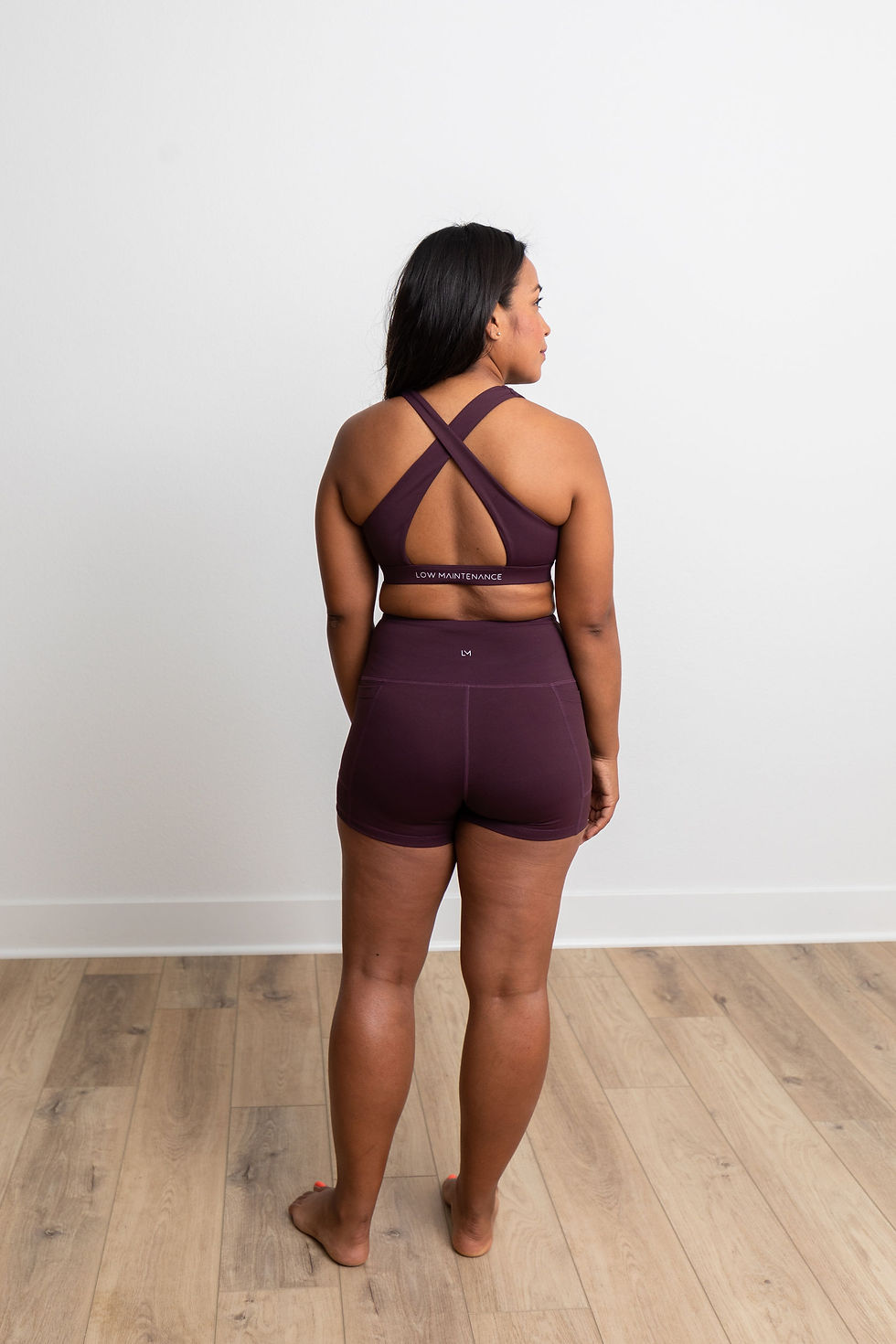 Thumbnail: Cross Back Bra - Plum