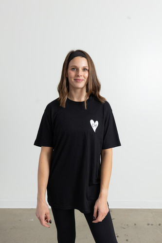 HSLM Heart Tee - Black | Low Maintenance