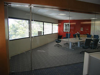 frameless commercial building glass door