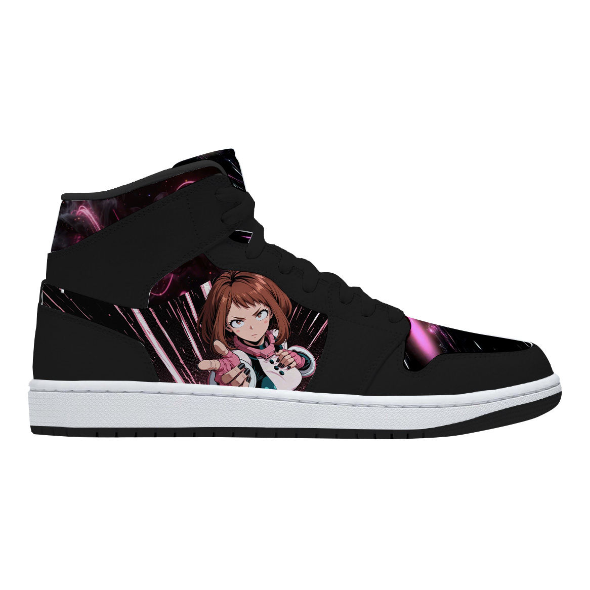 Tenis de Ochaco Uraraka Negro My Hero Academia Manga Bota Hight Top