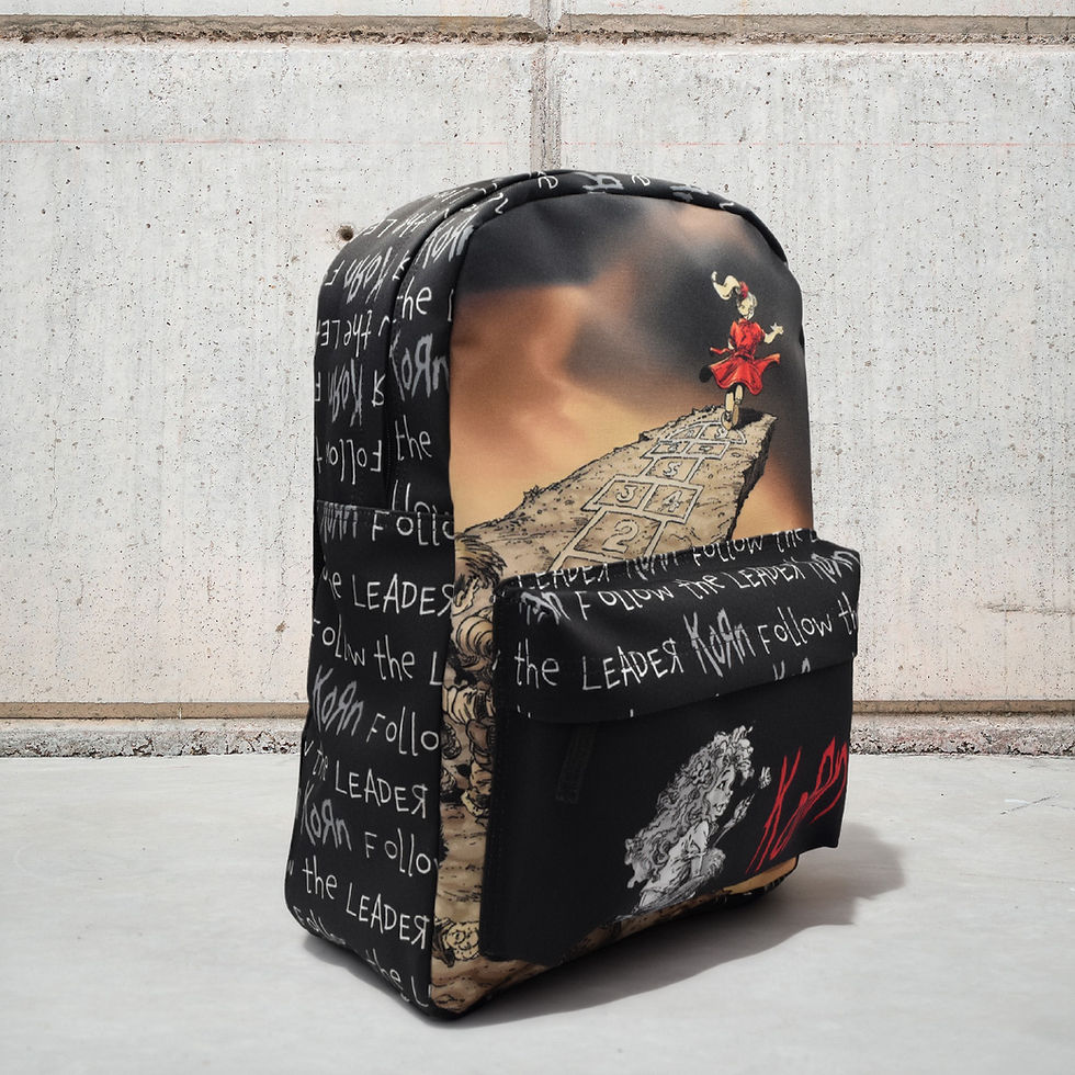 Miniatura: Mochila de Korn Follow the Leader Negro Banda Merch Backpack