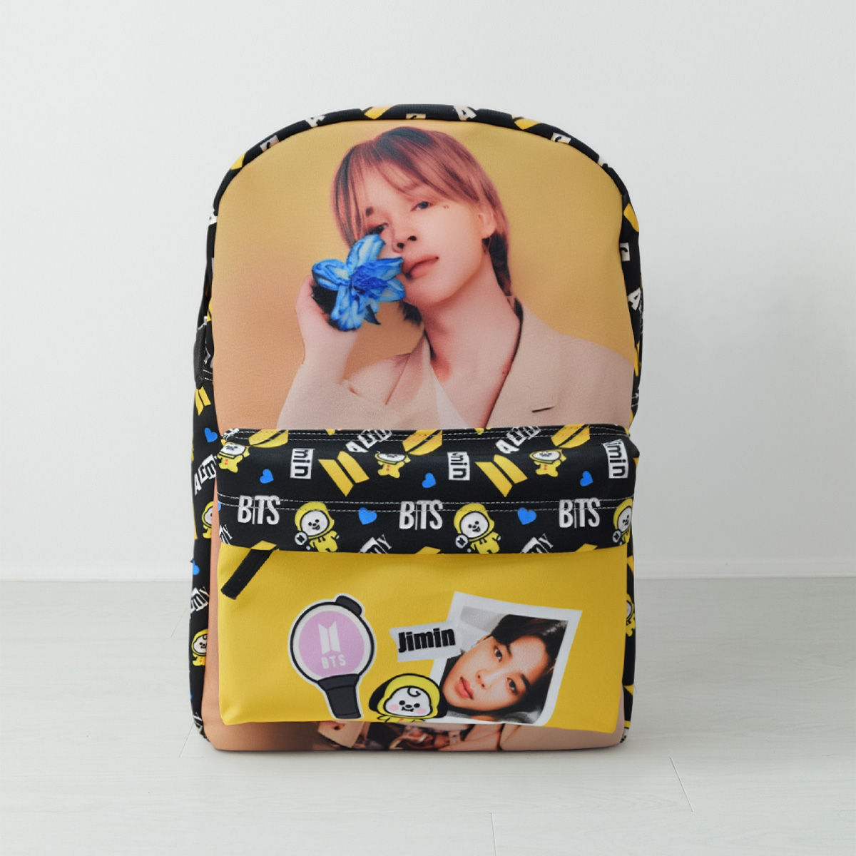 Mochila de JiMin BTS Negra K-Pop Merch Backpack
