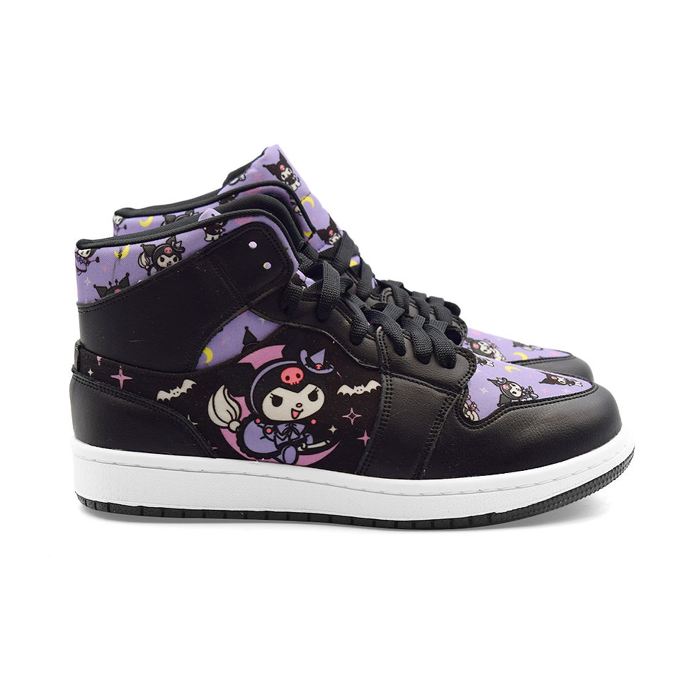 Miniatura: TENIS KUROMI WICH NEGRO KITTY BOTA HI TOP