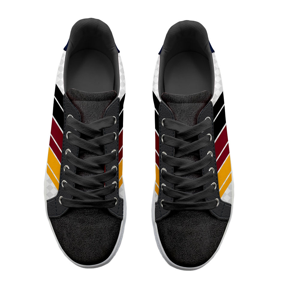 Miniatura: Tenis de Alemania Negro Futbol Merch Agujeta Gamuza Caballero