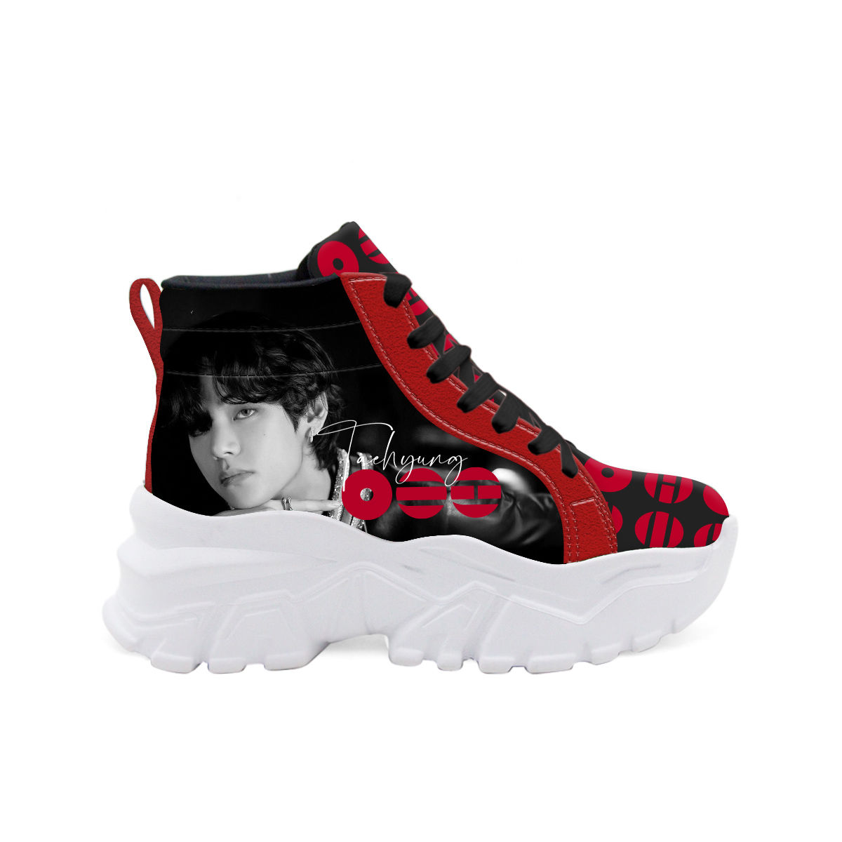 Tenis Negro de Taehuyng BTS Arirang Tour K-Pop Merch Chunky Gamuza