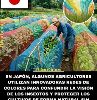 Japón revoluciona la agricultura con redes rojas que eliminan el uso de pesticidas
