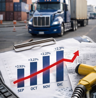 El índice de costos del transporte de cargas mantuvo subas mensuales en el último trimestre