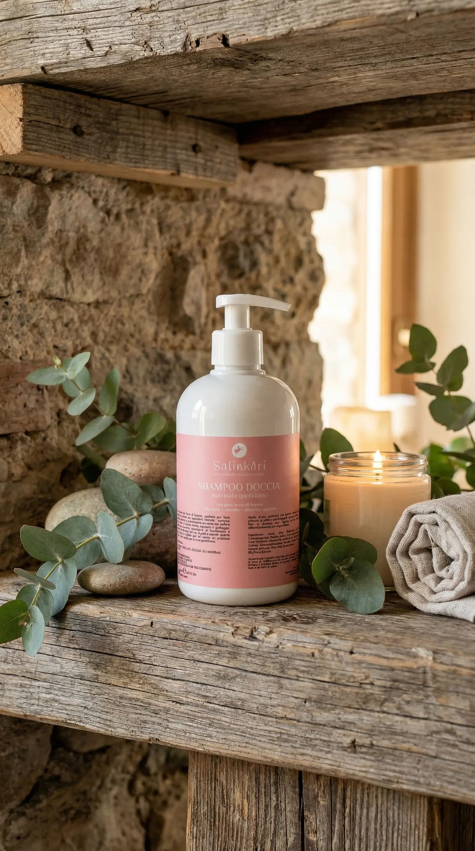 Flacone di shampoo doccia multifunzione alla bava di lumaca pura - Azienda Agricola Prada.