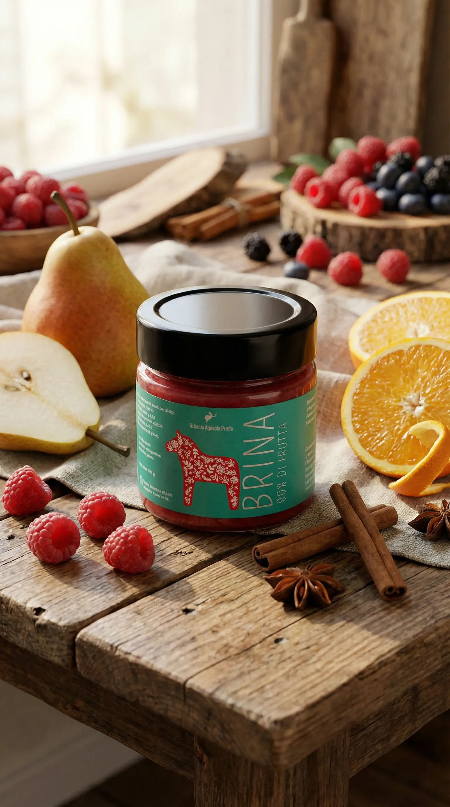 confettura lamponi pere arancia e cannella