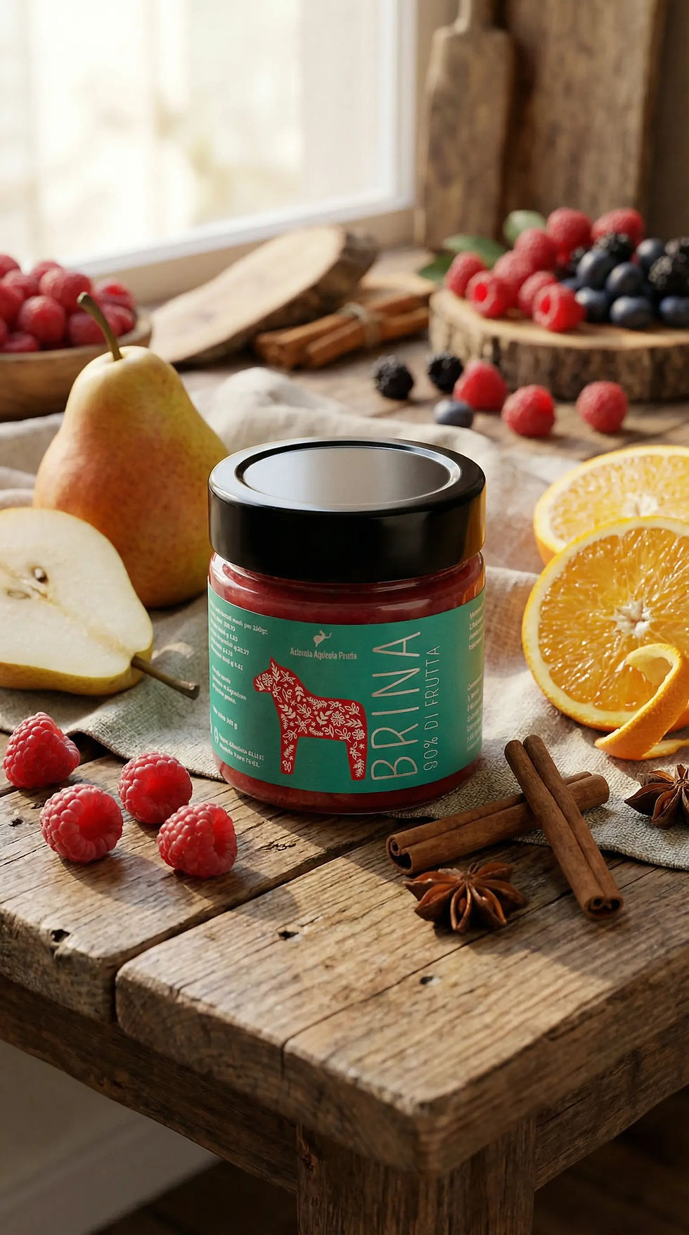 Miniatura: confettura lamponi pere arancia e cannella