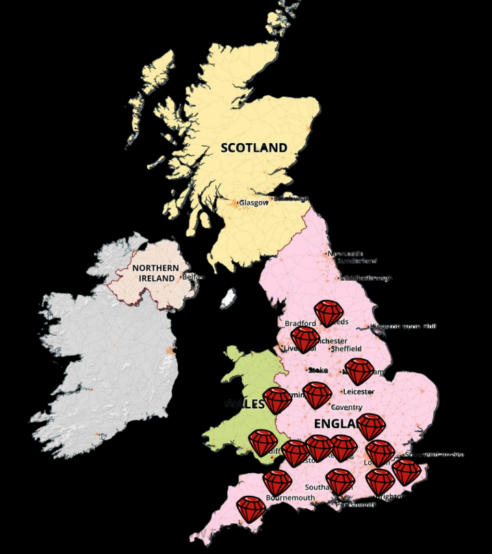 Ruby Reign Locations