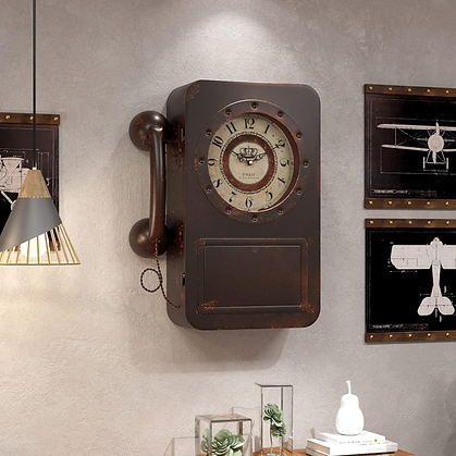 Abdurey Retro Old Telephone Wall Clock with Hidden Safe (2).png