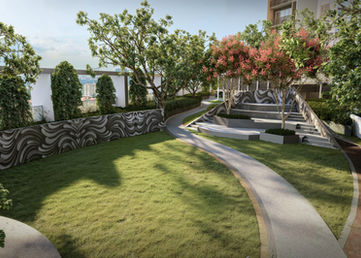 Landscape garden area at Dwi Aurora Petaling Jaya condominium