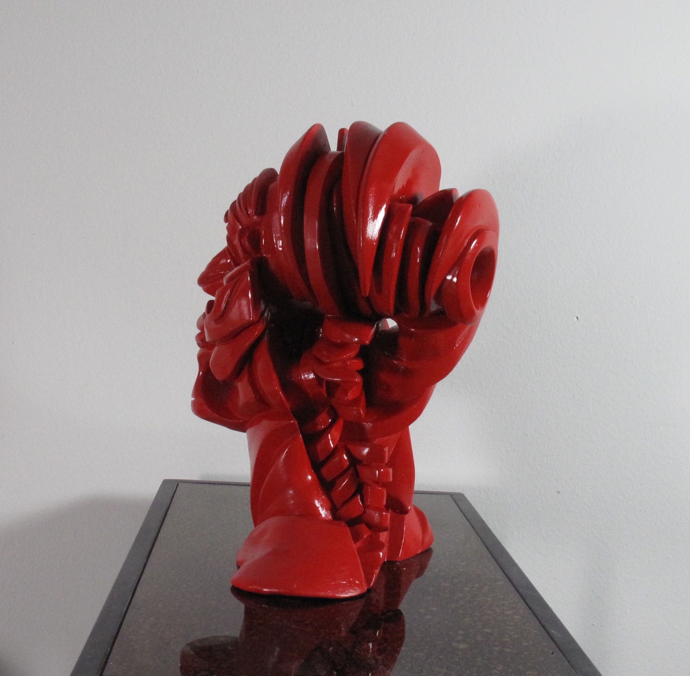 Title: Self-portrait in red