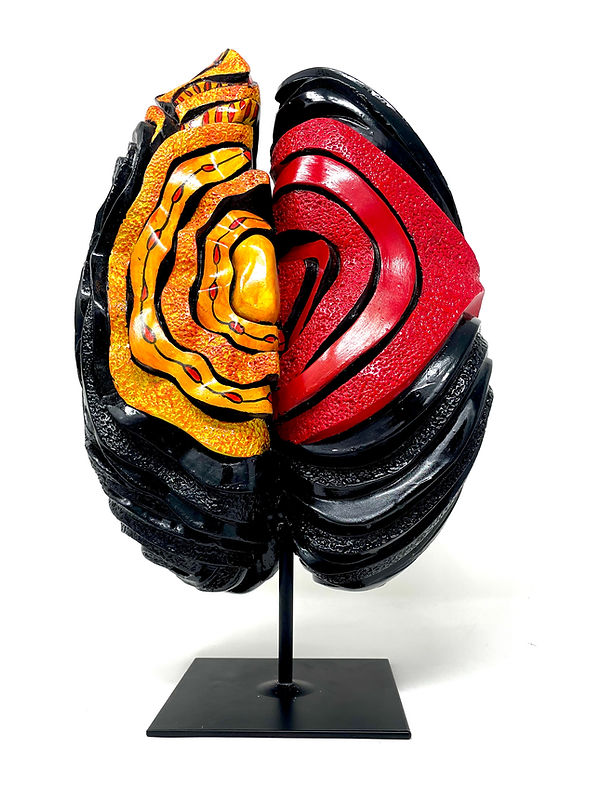 Brain Ripples 'Brain Ripples'is a unique sculpture part of a series made by the artist that focuses on the reinterpretation o