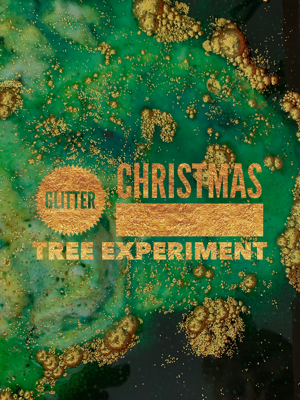 Glitter Christmas Tree Experiment for Kids
