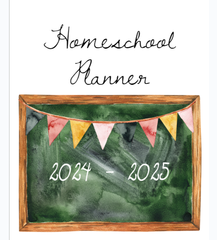 2025 - 2026 Homeschool Planner