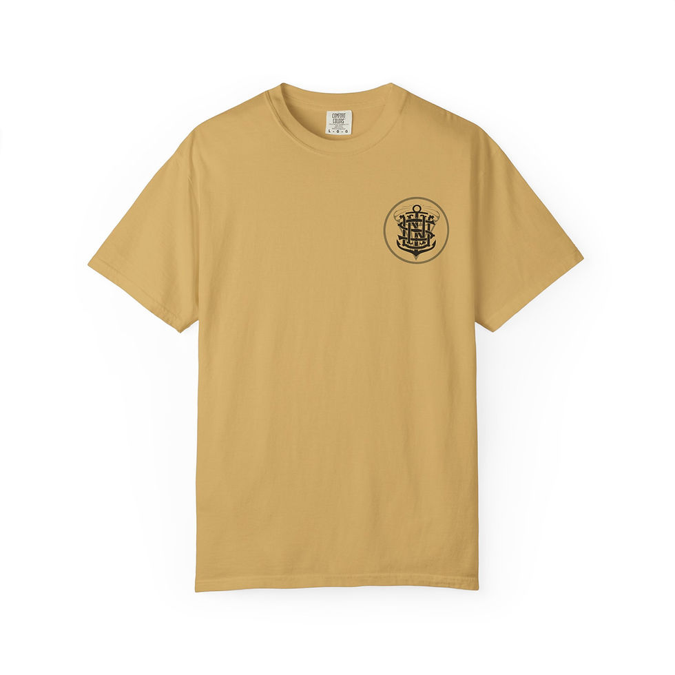 Thumbnail: “Sink Their Bones To Davy Jones” Navy Ship & Kraken Unisex Garment-Dyed T-shirt