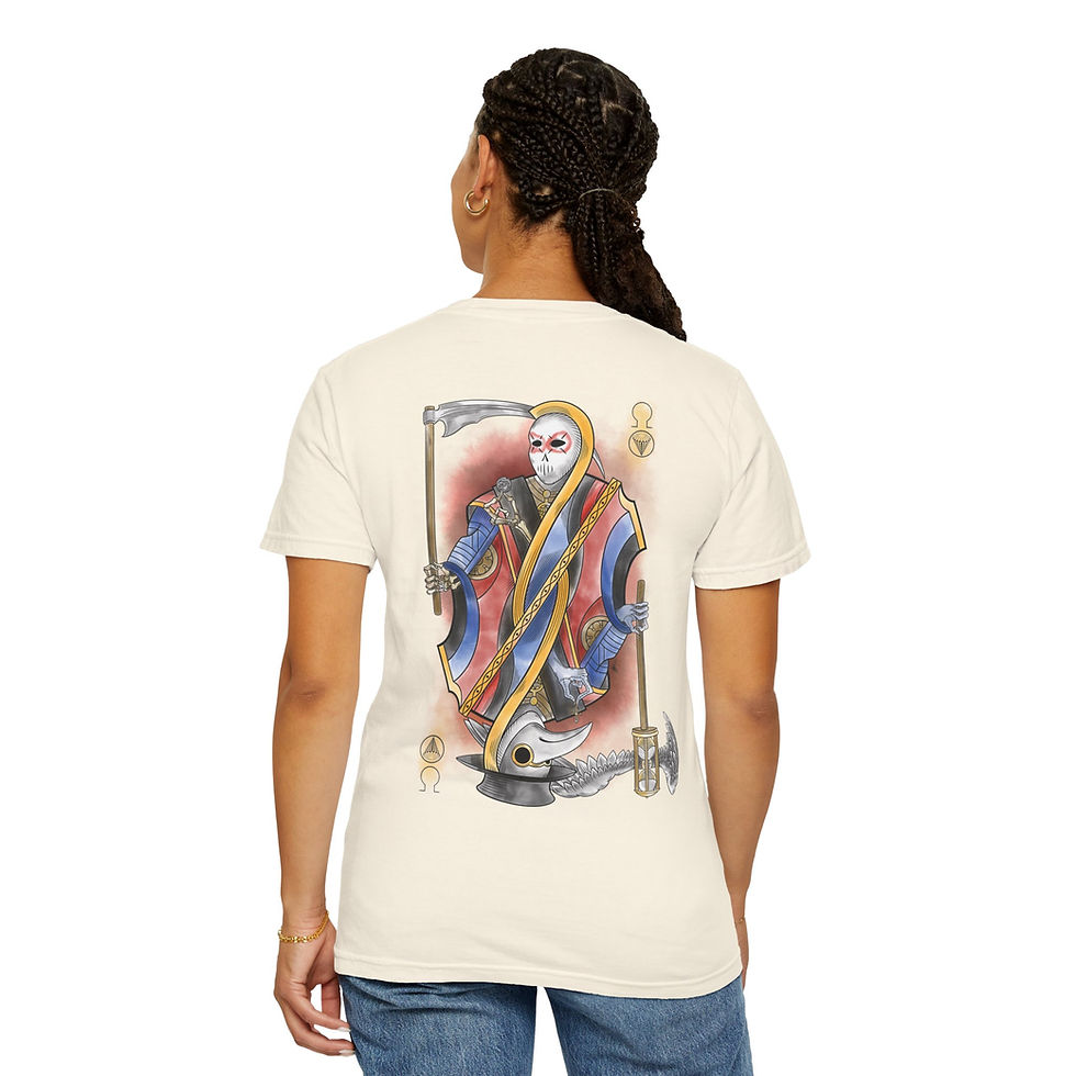 Thumbnail: Momento Mori Death v Life Unisex Garment-Dyed T-shirt