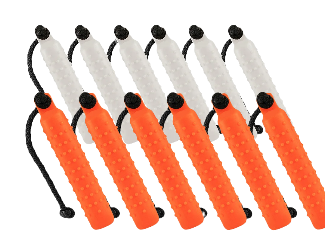 White & Orange 2" Ultra Grip Bumper - 12 Pack